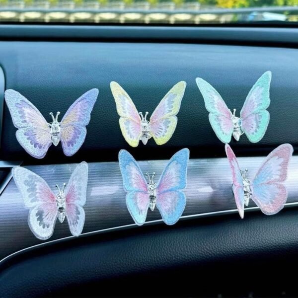 Elegant Car Dashboard Embroidery Butterfly Decoration - Image 8