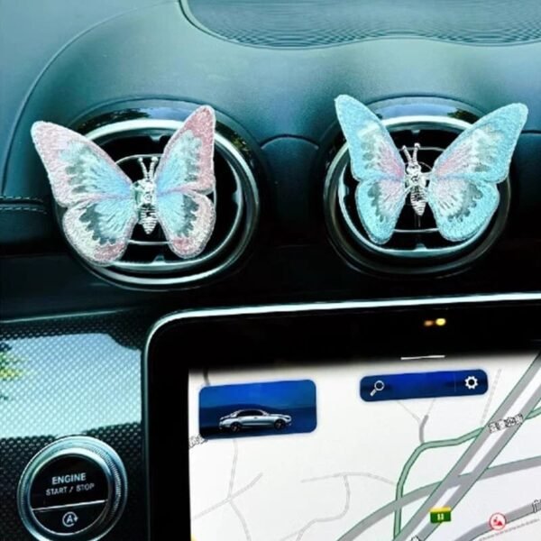 Elegant Car Dashboard Embroidery Butterfly Decoration - Image 7