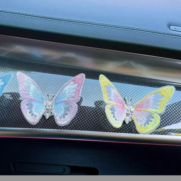 Elegant Car Dashboard Embroidery Butterfly Decoration - Image 6