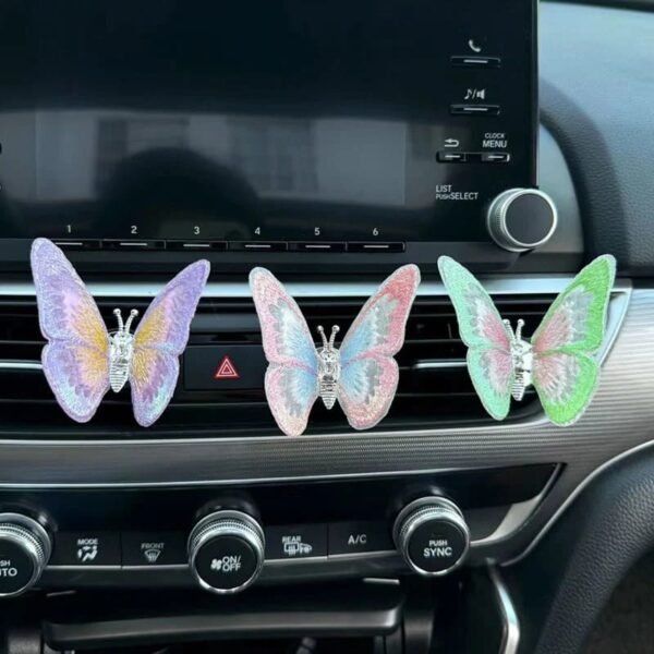 Elegant Car Dashboard Embroidery Butterfly Decoration - Image 5