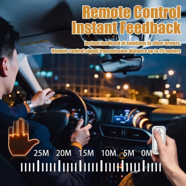 Funny Road Rage Car Finger Light Signal - Image 6