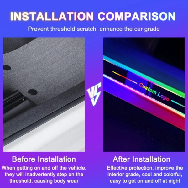 New Car Door Sill Lights, Customized Car Logo - Image 7