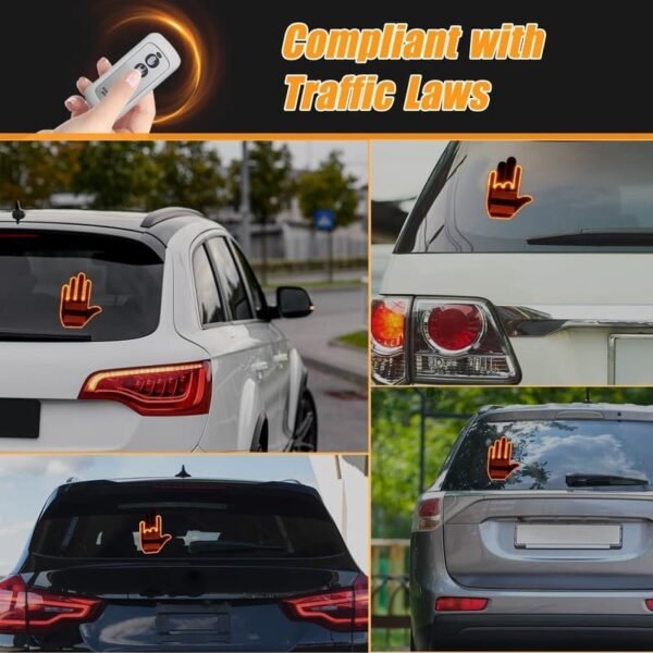 Funny Road Rage Car Finger Light Signal - Image 10