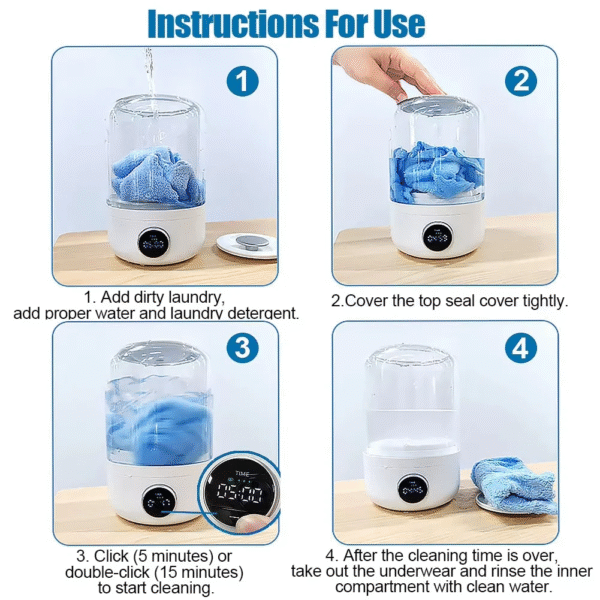 Mini Washing Machine For Underwear, Socks & Baby Clothes - Image 8