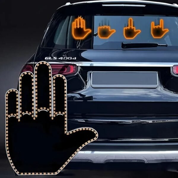 Funny Road Rage Car Finger Light Signal