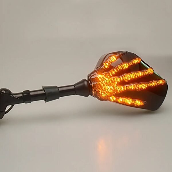 LED Skeleton Claw Rearview Mirror For Motorcycles - Image 8