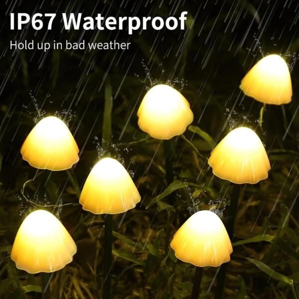 Waterproof Solar Mushroom Light, Outdoor Garden Decor - Image 2