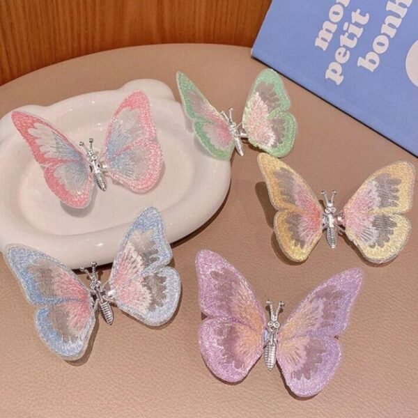 Elegant Car Dashboard Embroidery Butterfly Decoration - Image 2