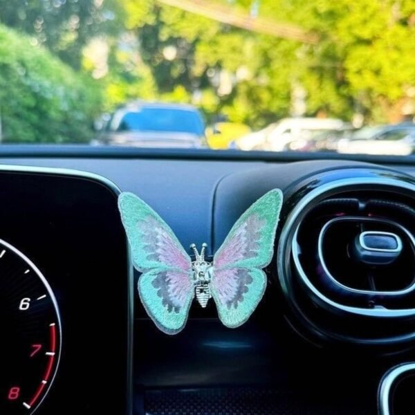 Elegant Car Dashboard Embroidery Butterfly Decoration - Image 9