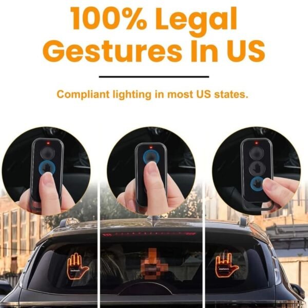 Funny Road Rage Car Finger Light Signal - Image 4