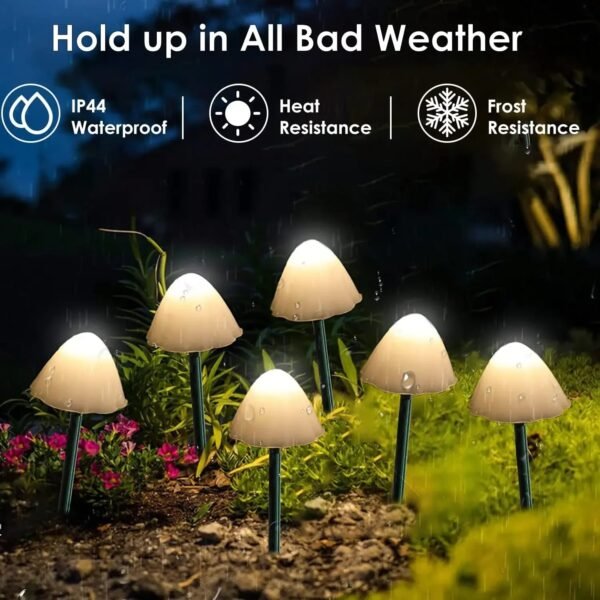 Waterproof Solar Mushroom Light, Outdoor Garden Decor