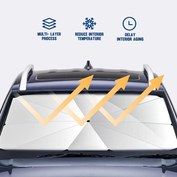 Reflective Car Window Sunshade for UV and Heat Reduction - Image 6