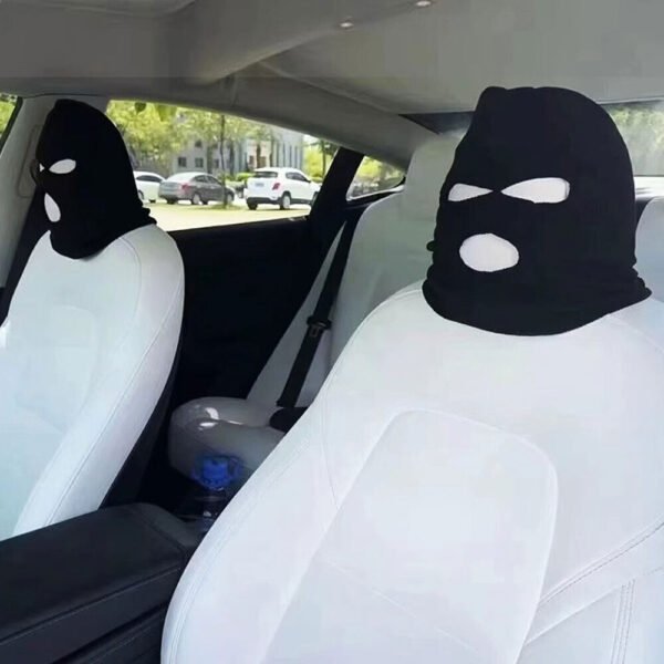 Personalized Funny Face Mask Headrest Cover - Image 2