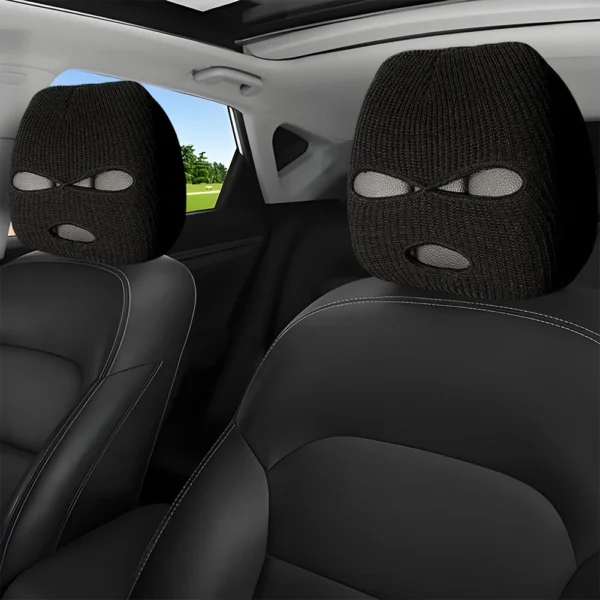 Personalized Funny Face Mask Headrest Cover - Image 7