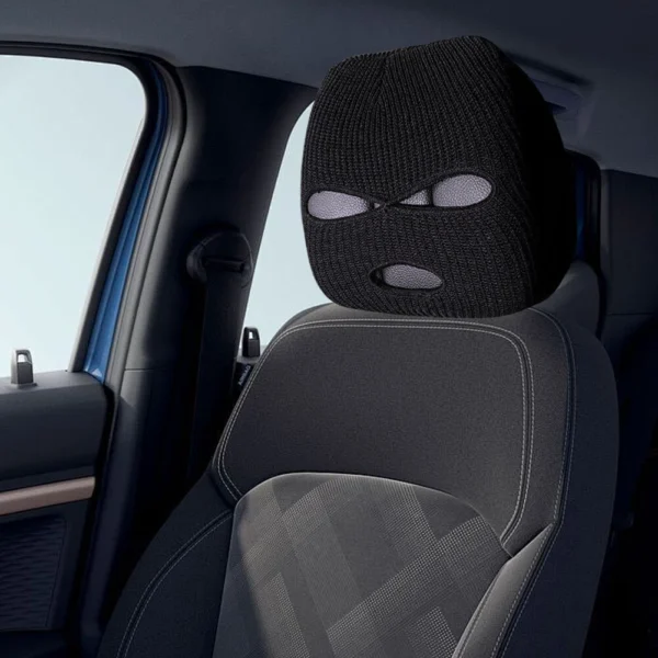 Personalized Funny Face Mask Headrest Cover - Image 5