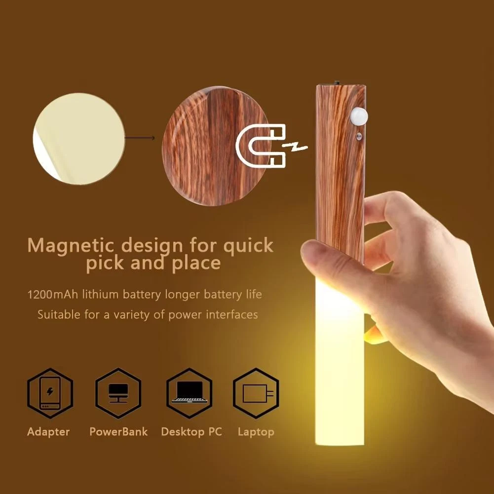 Rechargeable Motion Sensor Magnetic Portable Light