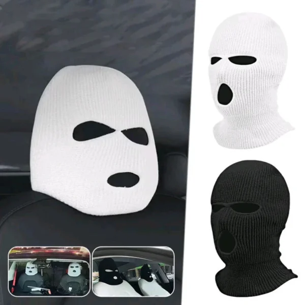 Personalized Funny Face Mask Headrest Cover