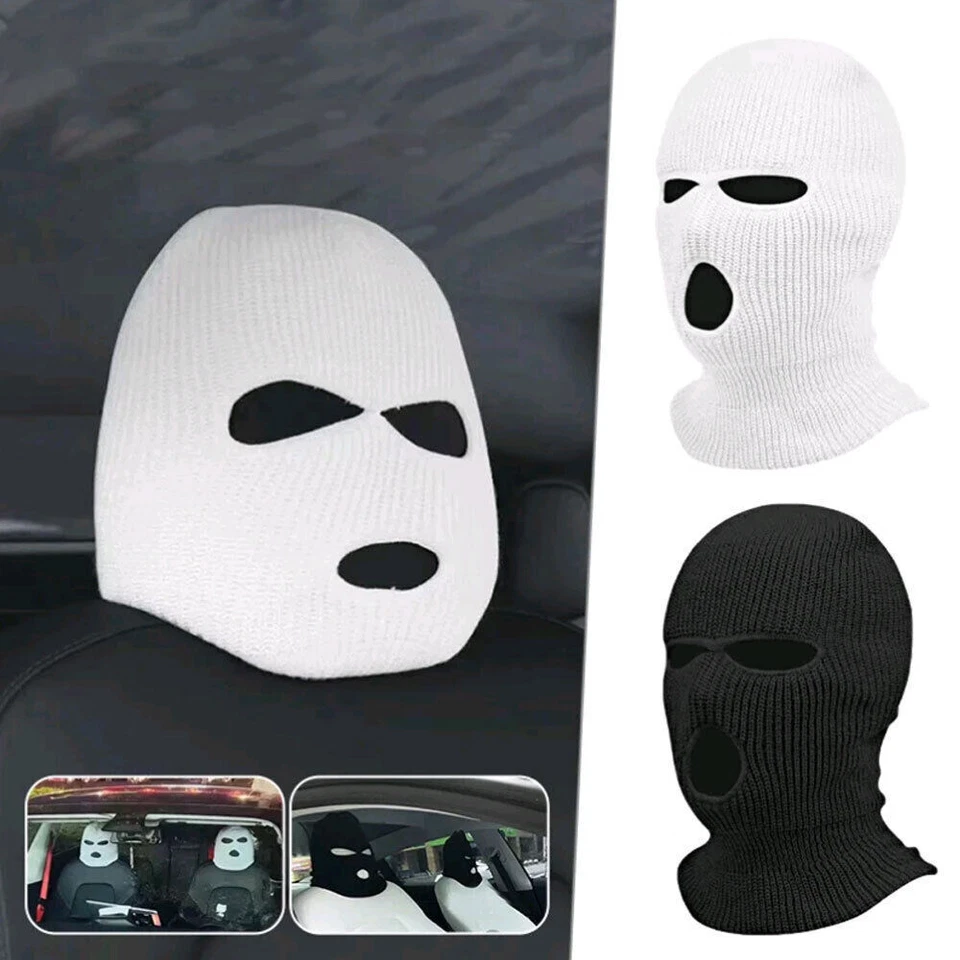 Personalized Funny Face Mask Headrest Cover