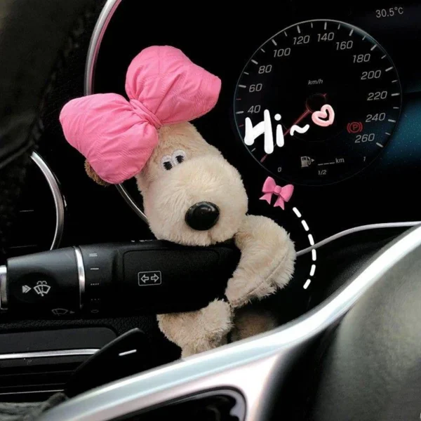 Adorable Car Puppy Steering Wheel Controls & Display Screen