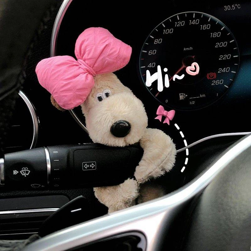 Adorable Car Puppy Steering Wheel Controls & Display Screen