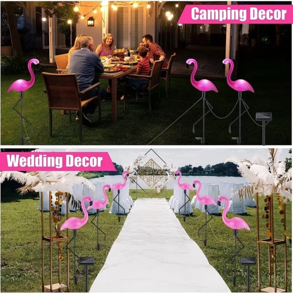 Elegant Pink Solar Flamingo Garden Light - Image 5