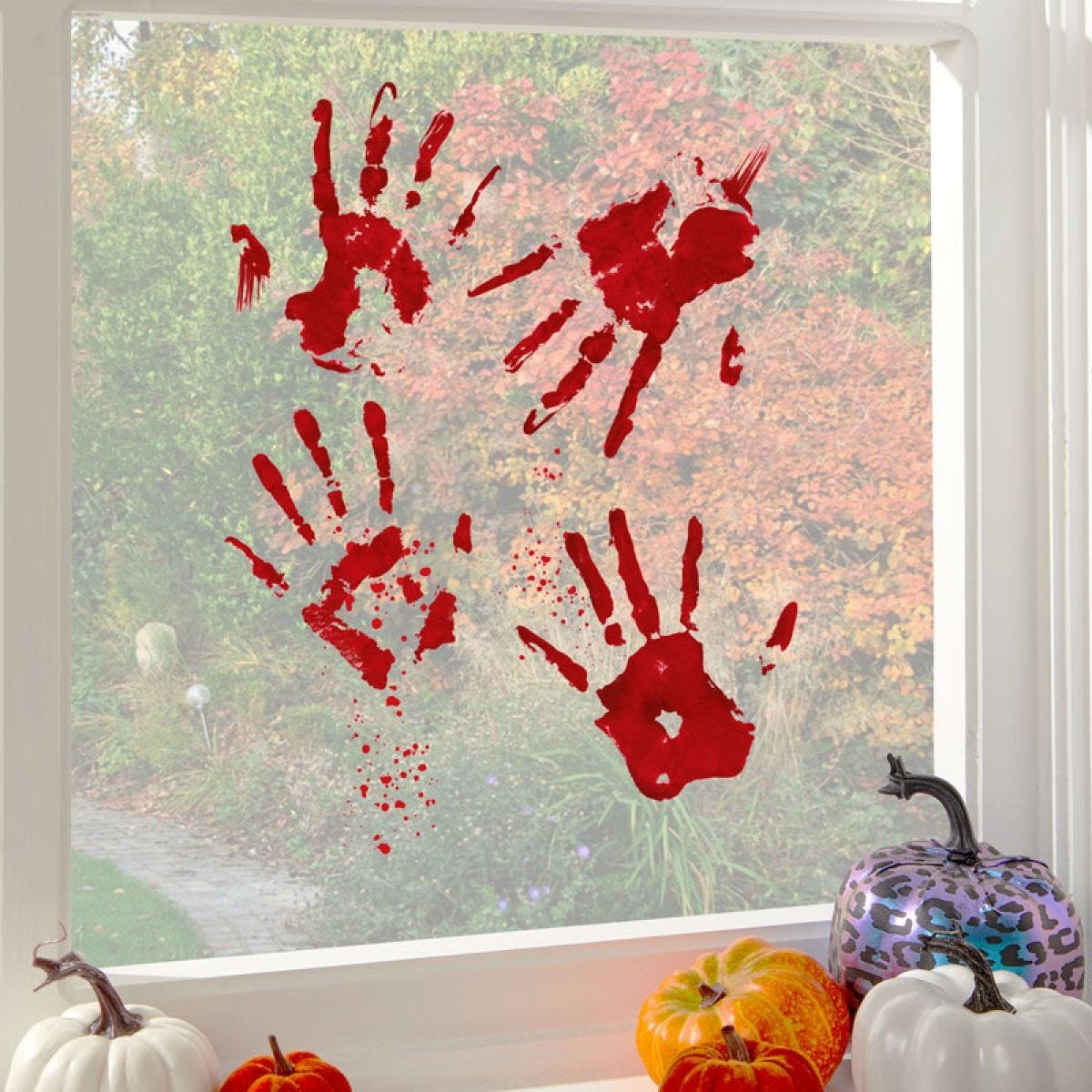 Bloody Hand Window Stickers | Party Delights