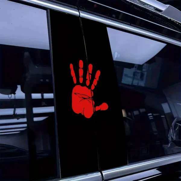 Horror Halloween Headlight Car Sticker: Monster Claw Scratch & Bleeding Red Blood - Image 14