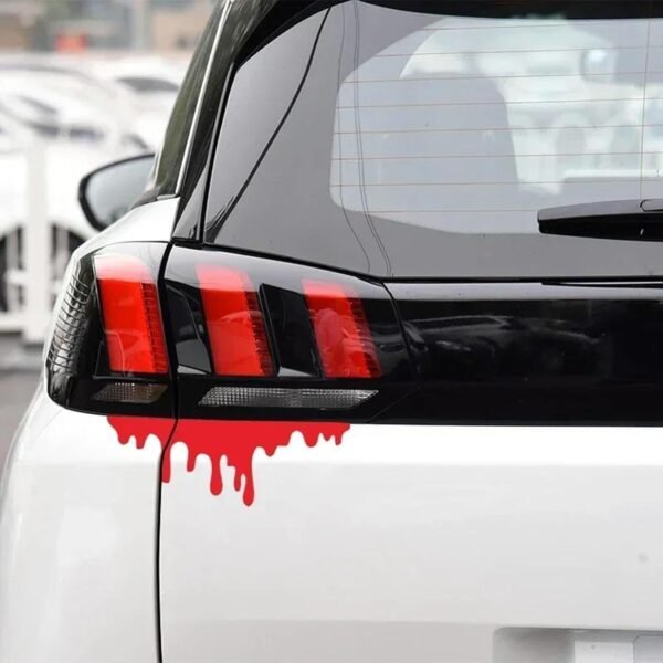 Horror Halloween Headlight Car Sticker: Monster Claw Scratch & Bleeding Red Blood - Image 7