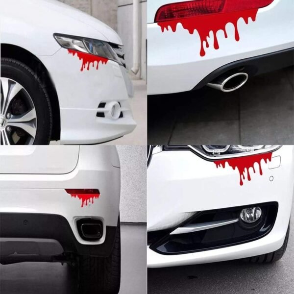 Horror Halloween Headlight Car Sticker: Monster Claw Scratch & Bleeding Red Blood - Image 13