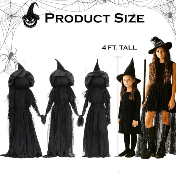 Spooky Halloween Luminous Lighted Screaming Witchstakes - Image 8