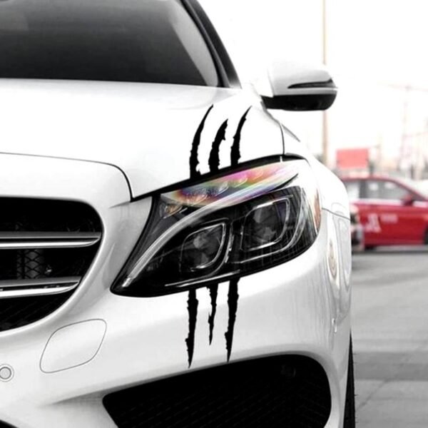 Horror Halloween Headlight Car Sticker: Monster Claw Scratch & Bleeding Red Blood - Image 5