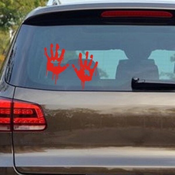 Horror Halloween Headlight Car Sticker: Monster Claw Scratch & Bleeding Red Blood - Image 12