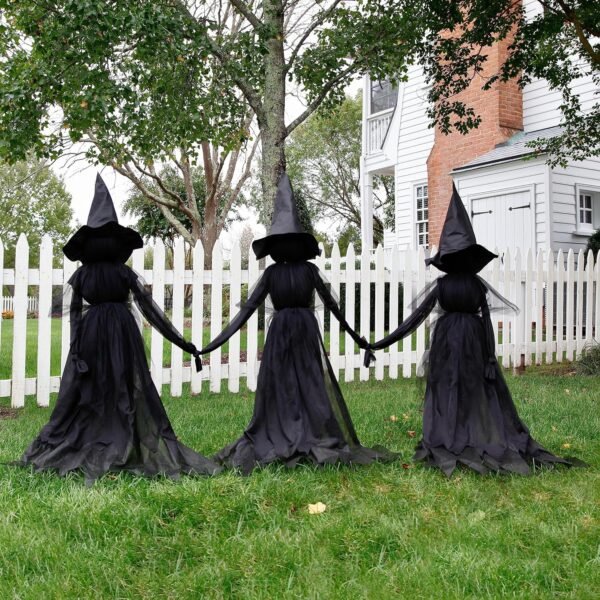 Spooky Halloween Luminous Lighted Screaming Witchstakes - Image 10