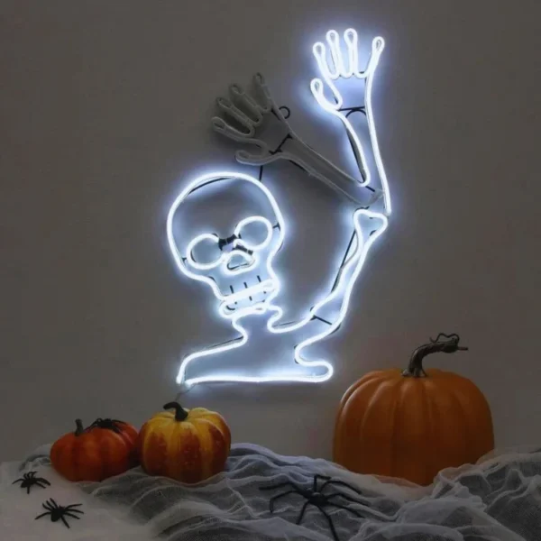 Luminous Halloween Decor The Waving Window Skeleton Light - Image 3