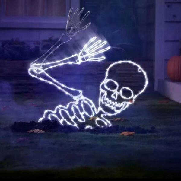 Luminous Halloween Decor The Waving Window Skeleton Light - Image 2
