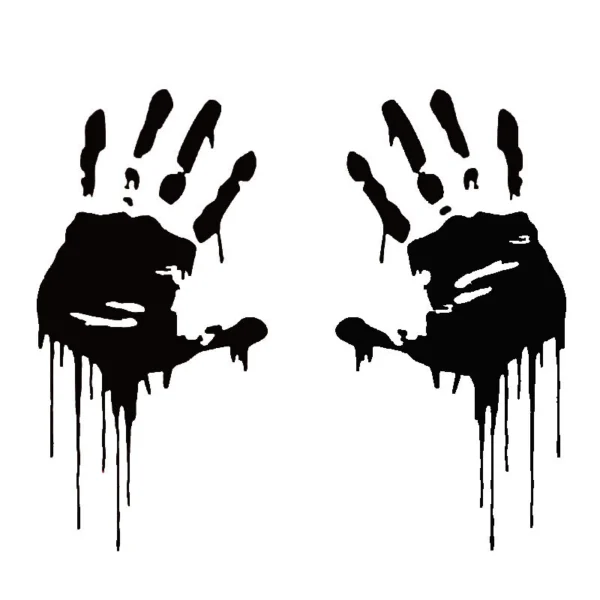 Horror Halloween Headlight Car Sticker: Monster Claw Scratch & Bleeding Red Blood - Image 22