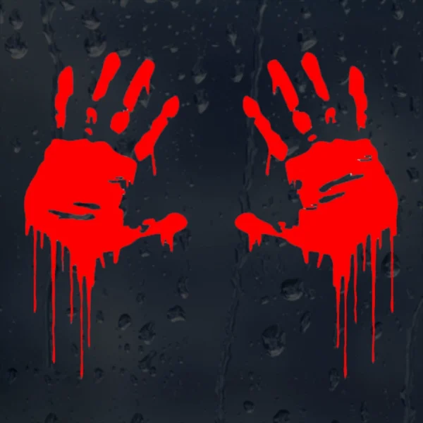 Horror Halloween Headlight Car Sticker: Monster Claw Scratch & Bleeding Red Blood - Image 21