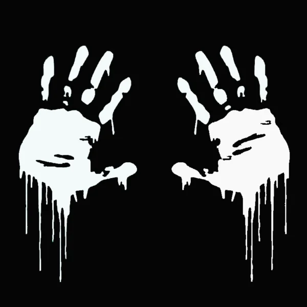 Horror Halloween Headlight Car Sticker: Monster Claw Scratch & Bleeding Red Blood - Image 23