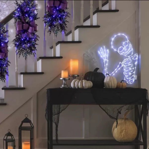 Luminous Halloween Decor The Waving Window Skeleton Light - Image 8