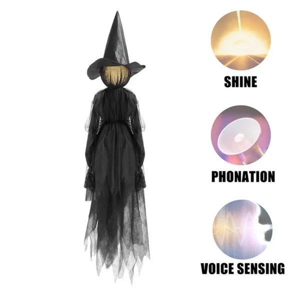 Spooky Halloween Luminous Lighted Screaming Witchstakes - Image 9
