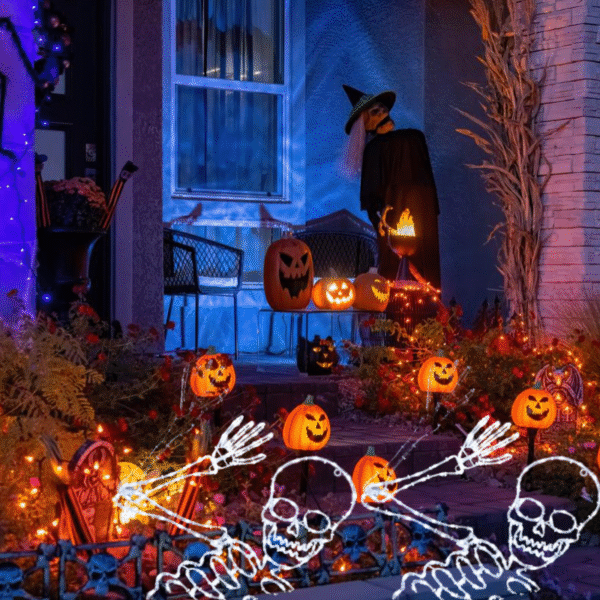 Luminous Halloween Decor The Waving Window Skeleton Light - Image 5
