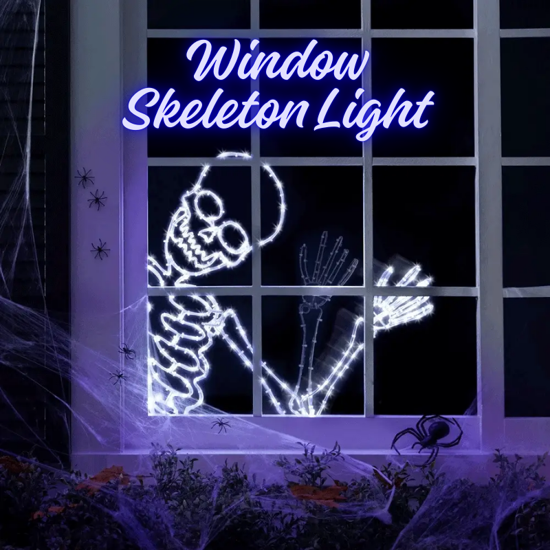 Luminous Halloween Decor The Waving Window Skeleton Light