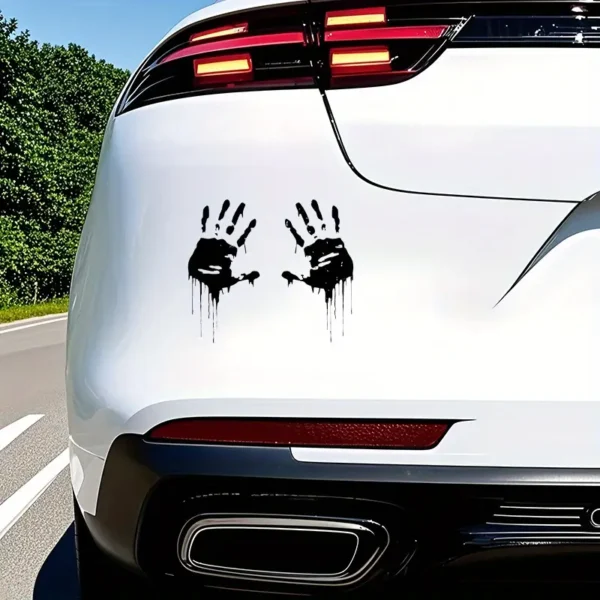 Horror Halloween Headlight Car Sticker: Monster Claw Scratch & Bleeding Red Blood - Image 3
