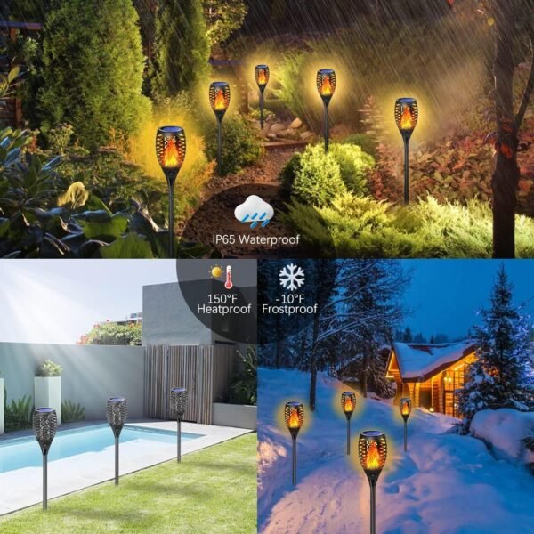 Garden Decoration Flickering Solar Torch Light - Image 8