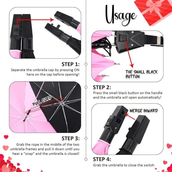 Creative Double Pole Umbrella For Couple & Family - Image 6