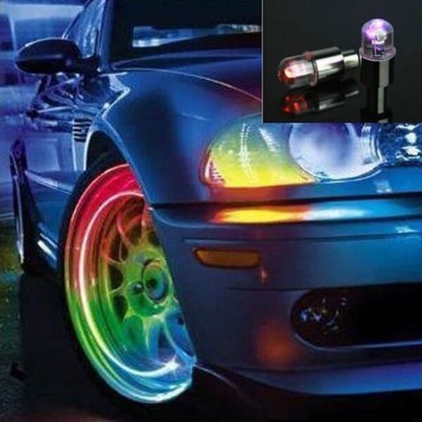 Colorful LED Glow Valve Flash Lights for Night Biking - Image 2