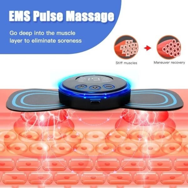 Electric Massage Pad, Muscle Stimulator For Body Pain Relief - Image 3