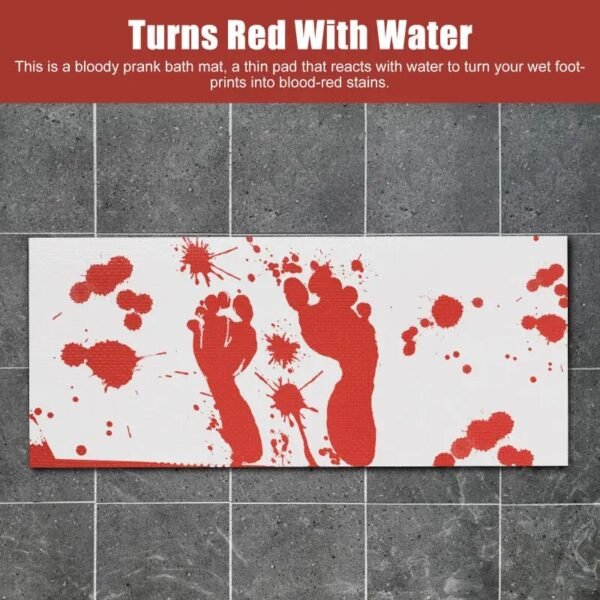 Halloween Bloody Bath Mat, Turn Red When Exposed To Water - Image 3