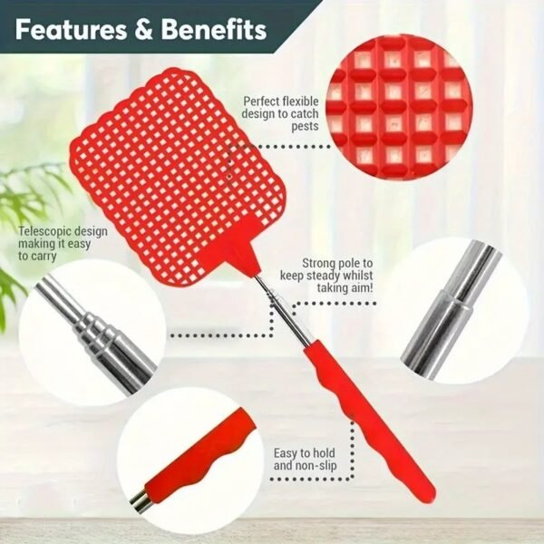 Compact Extendable Bug Killer Fly Swatters - Image 2
