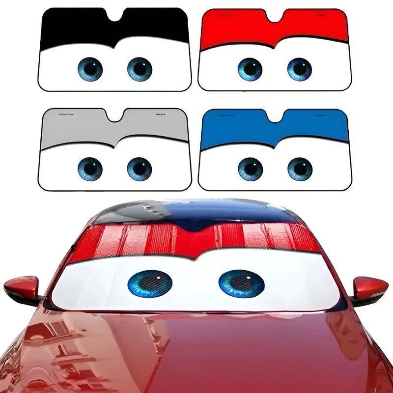 Cartoon Lightning McQueen Car Sunshade for Heat & UV Block